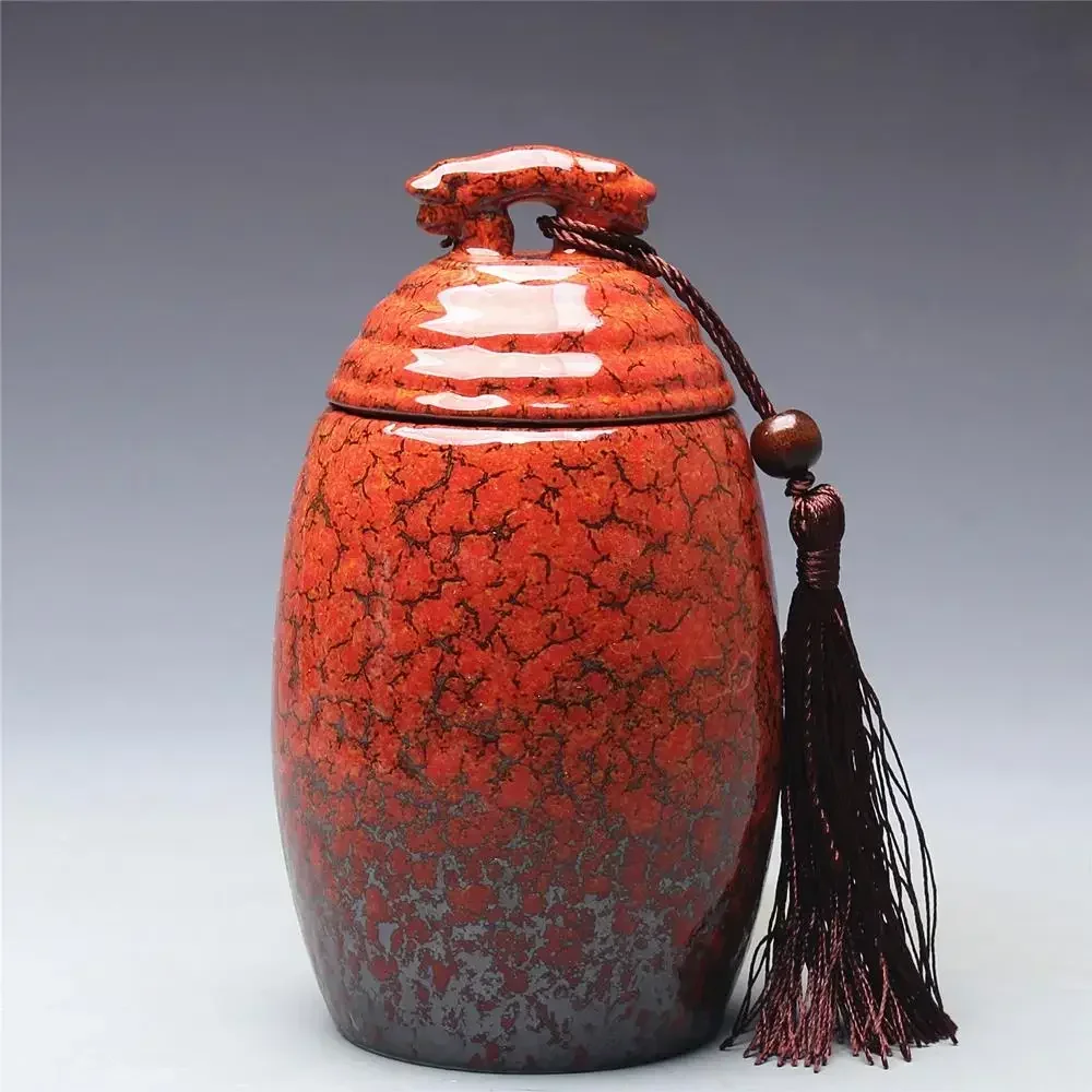 

Банки Double Oolong в продаже ~ банка для чая, керамическая банка для хранения, герметичный Леопардовый резервуар, пищевая головка