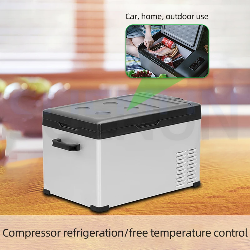 Car Refrigerator 12V/24V Truck Use Household Freezer Refrigerator Outdoor Camping Small Refrigerator Compressor Refrigeration 2