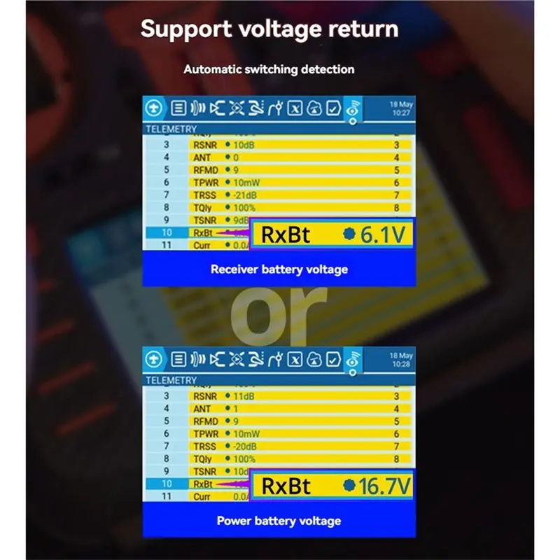 【사이버 먼데이】ER6 2.4Ghz ELRS PWM 수신기 6채널 100Mw RC FPV 고정익 드론용 전압 원격 측정 기능 CRSF Expresslrs RX