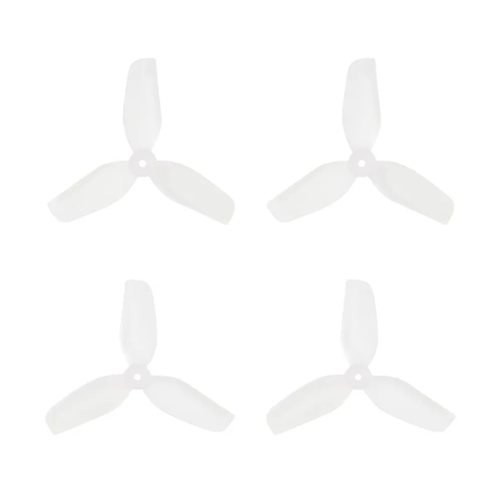 Détail des hélices de course 31mm 3 pales, matériau polycarbonate résistant, lot de 16.
