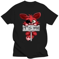 Kawaii FNAF Plush Foxy Men T Shirt Summer Hip Hop t shirt Pre-Cotton O-Neck tshirt Man Children kids Brand Clothing Teenage Boys