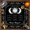 1pc Tarot card tablecloth, moon phase flowers, pagan card game decoration, altar tablecloth, witchcraft decoration tablecloth 2