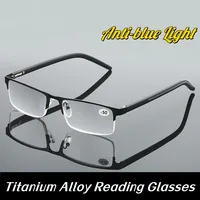 Luxury Design Titanium Alloy Reading Glasses Business Far Sight Eyeglasses for Men Non Spherical 12 Layer Coated Plus Lenses 2
