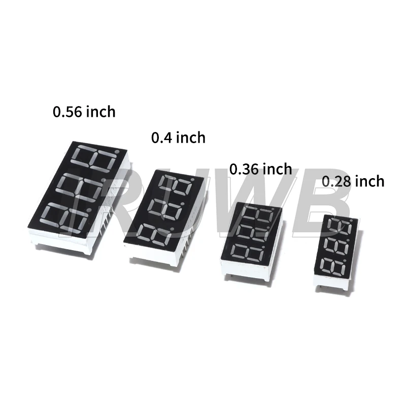 5pcs Red LED Display 7 segment Digital tube Common AnodeCathode Red 3 4 ...
