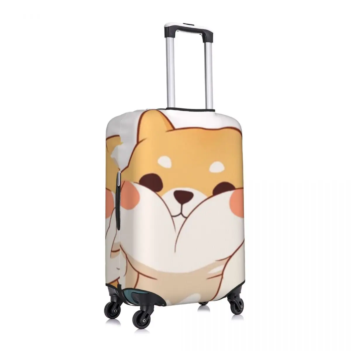 Kawaii Anime Shiba Inu Suitcase Cover cute manga aesthetic Practical Travel Protection Luggage Accesories Holiday 3