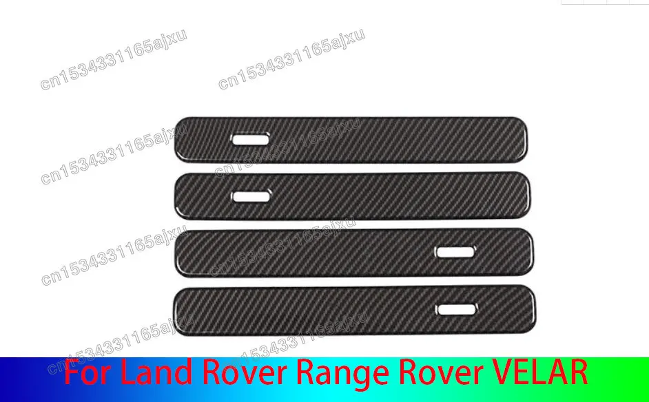 

4 шт. углеродное волокно для Land Rover Range Rover VELAR 2017 2018 ABS Хромированная внешняя дверная ручка отделка автомобильные аксессуары