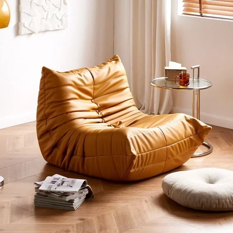 Luxury Living Room Sofa Furgle Chair Soft Suede Oversized Chair Lazy Floor Sofa for Living Room Corner Chair Caterpillar Sofa