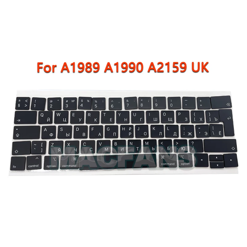 Teclas de Teclado para Macbook Pro Novo Keycap Eua Reino Unido Teclas de Layout Russas A2159 A1989 A1990 13 15 20232023 - Imagem 3