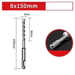 Premium Tungsten Steel Alloy SDS Plus Electric Hammer Drill Bit for Masonry, Concrete, and Stone (8x150mm)