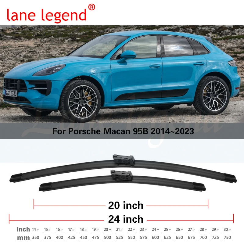 Für Porsche Macan 95B 2014 ~ 2023 Vorne Hinten Wischer Klingen Fenster Windschutzscheibe Windschutz Pinsel Cutter Reinigung Scheiben Zubehör – Detail 5