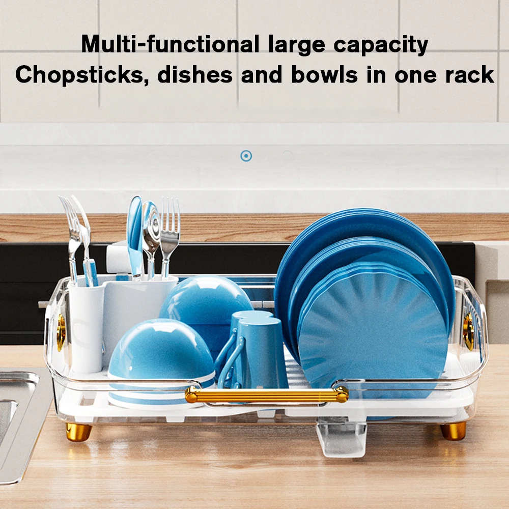 Kitchen Dish Bowl Draining Storage Rack, Tray Rack, Plastic Tableware, Bowl Dish Storage Box, Kitchen Utensils 2