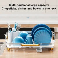 Kitchen Dish Bowl Draining Storage Rack, Tray Rack, Plastic Tableware, Bowl Dish Storage Box, Kitchen Utensils 2