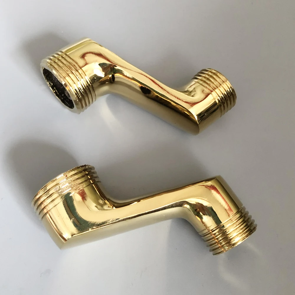 Bathroom Accessory Golden Brass Claw Foot Wall Mounted Bath Tub Rain Shower Faucet Adjustable Adapter Swing Arms zba179