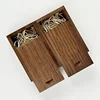 3.15x2x0.98inch Natural Wood Gift Boxes with Sliding Top Storage Box for Necklace Ring Jewelry or USB Wood Storage Box 3