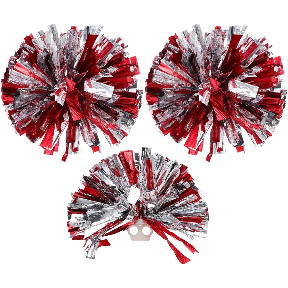 3Pcs Cheerleading Pompoms Props Spirit Fun Handheld Ornaments Cheer Costume Accessory