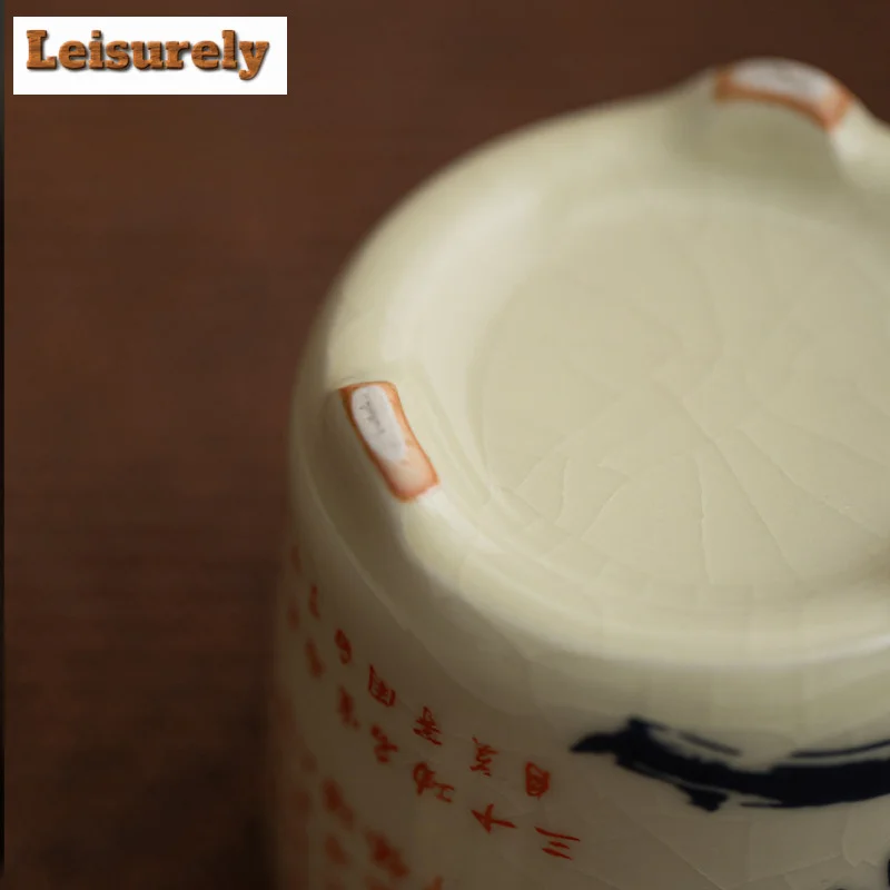 Imitation Song Ru Kiln Porcelain Incense Stick Burner Man Jianghong Aromatherapy Base Line Burner Zen Censer Burner Holder Craft