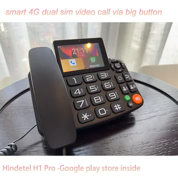 Dual SIM Card Quad Band Desktop Wireless Phone, Home Landline Telephone, Wall Mount with FM Radio, Fixed Radio, GSM