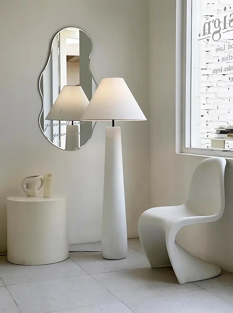 Wabi Sabi White Mushroom Tall Fabric Light