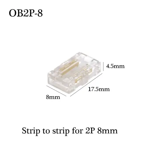 COB LED Wire Connector 5 8 10mm Connection Solderless Mini Buckle FCOB RGB CCT LED Strip Lights 2 3 4 Pin No Dark Area Connector - Image 7