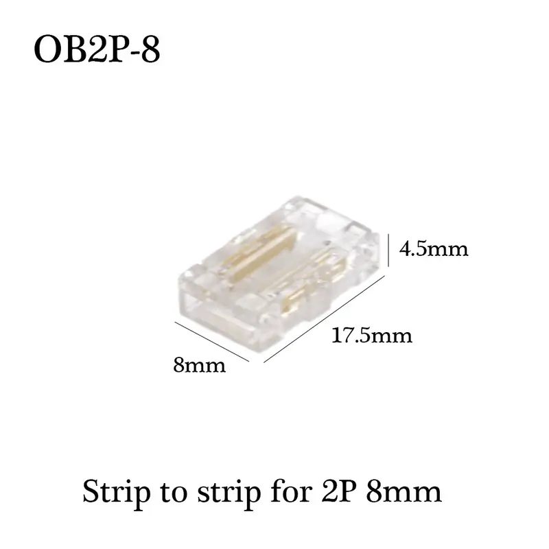 COB LED Wire Connector 5 8 10mm Connection Solderless Mini Buckle FCOB RGB CCT LED Strip Lights 2 3 4 Pin No Dark Area Connector - Image 7