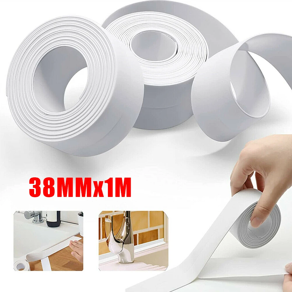 1M PVC Waterproof Wall Sticker Self Adhesive Sink Stove Crack Strip