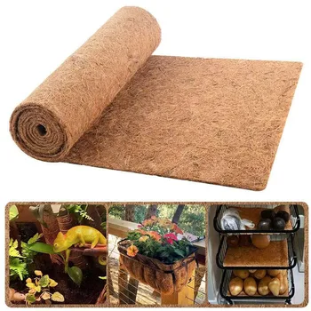 Coconut Fiber Mat Natural Coir Liner Sheets Plant Potting Mat for Garden Planters Flower Basket Animal Pet Pad Reptile Carpet 1