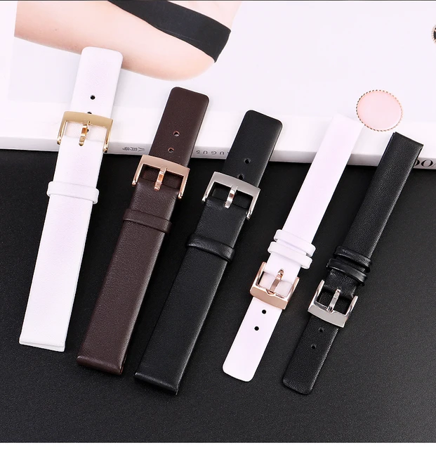 Ultra thin plain grain Watchband For CK Kevin Clay Small Women's