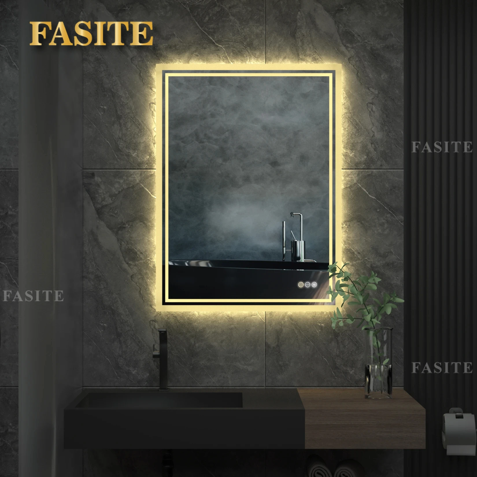 Description Picture 3 of itemLED Backlit Mirror Bathroom Vanity with Lights,Anti-Fog,Dimmable,CRI90+,Touch Button,Water Proof,Horizontal/Vertical