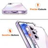 3-in-1,Airbag Case + Privacy Glass for Samsung A55 5G Soft Clear Shockproof Silicone Phone Cases Samsung Galaxy A55 Cover A55 5G 6