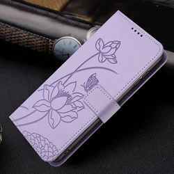 Floral Embossed Leather Wallet Phone Case Cover - Galaxy A21s (YX - HH - purple)