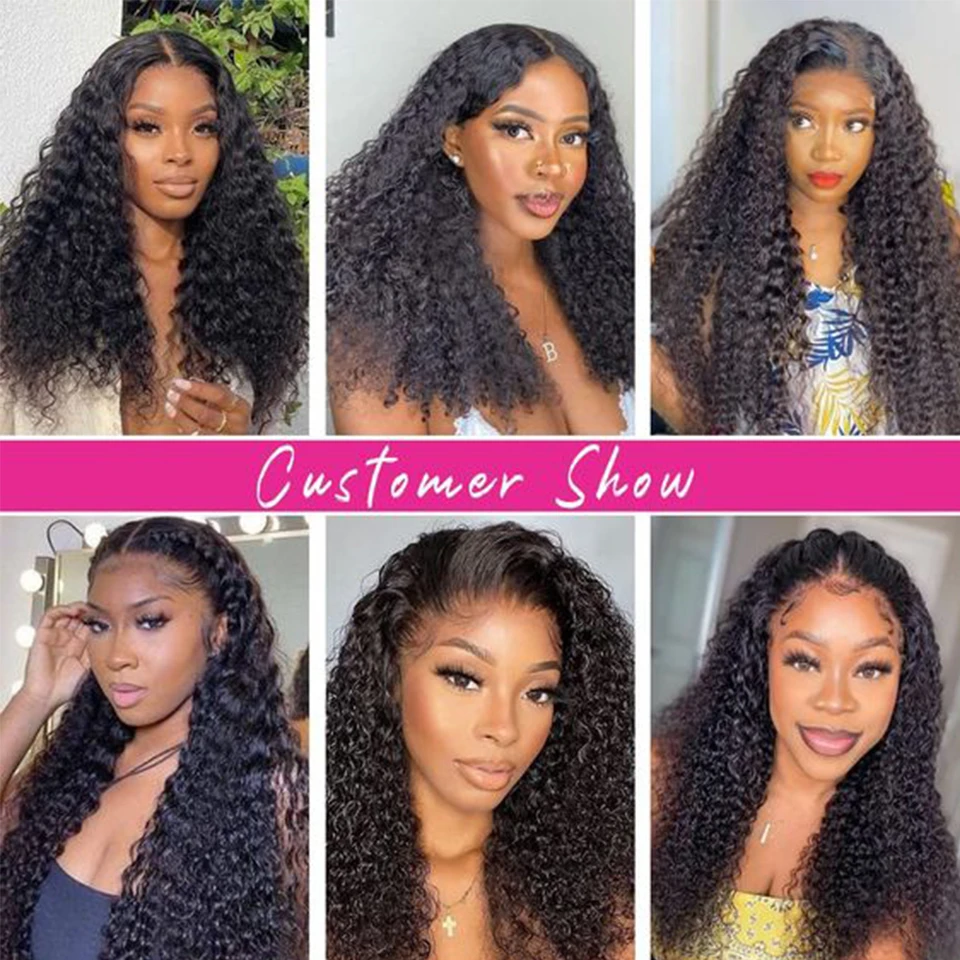 Kinky Curly Wave 13x4 Lace Frontal Transparent Swiss 13x4 Front Pre Plucked Brazilian Remy Human Hair On Sale 130% Density