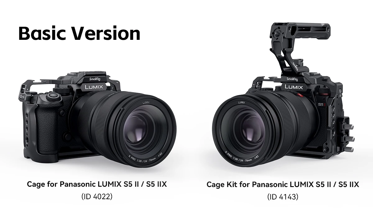 "Black Mamba "Cage Kit for LUMIX G9ii / S5ii / S5iiX Built-in Arca-Swiss Quick-R
