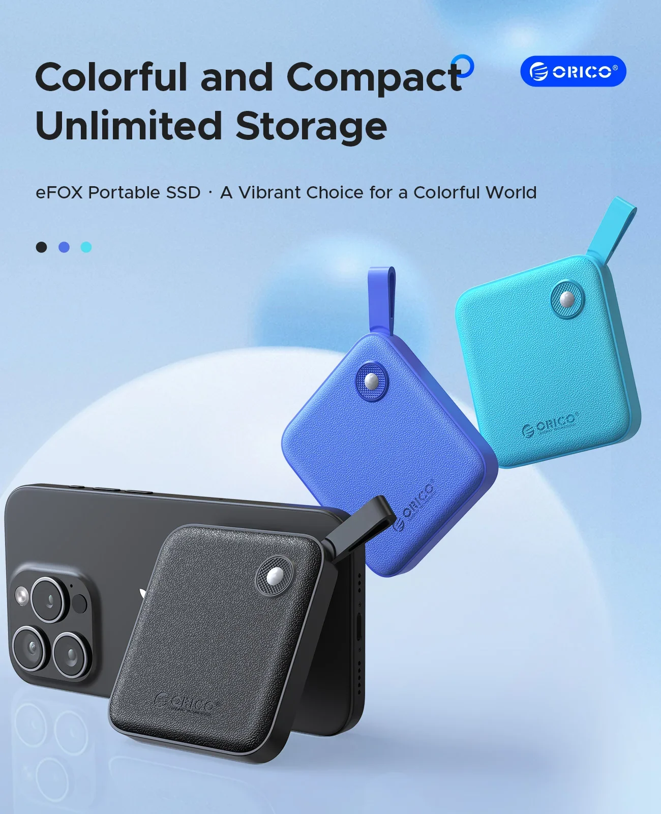 ORICO eFOX B5 Plus ポータブルSSD 1TB ORICO Portable External Solid State Drive External Hard