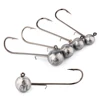 Spinpoler 5g 7g 10g 14g Jig Heads Fishing Hook Long Shank Round Ball High Carbon Steel Long For Soft Lure Worm Accessorie 4pcs 4
