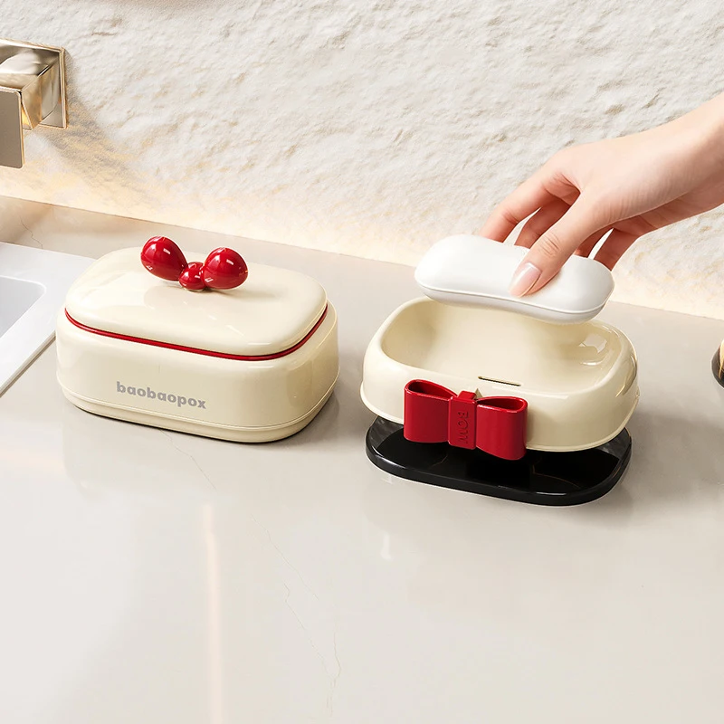 Portable Leakproof Soap Holder with Draining Layer - Travel Size Toiletries Essential