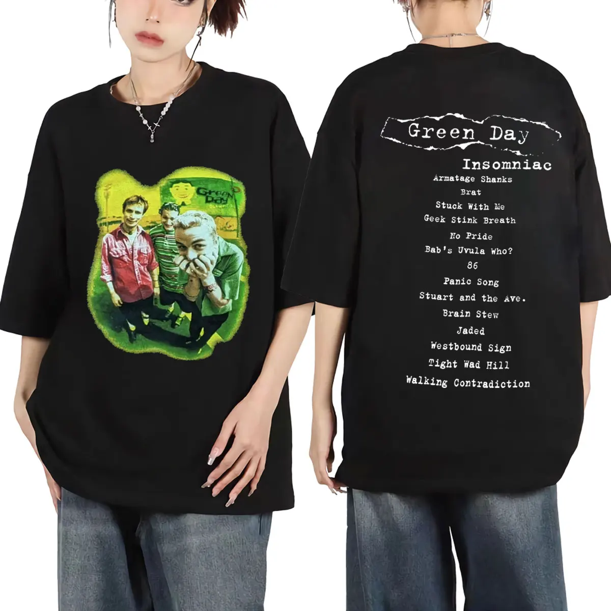 

Футболка Мужская/женская с графическим принтом рок-группы, модная винтажная Повседневная тенниска из чистого хлопка в стиле хип-хоп, с коротким рукавом, зеленая