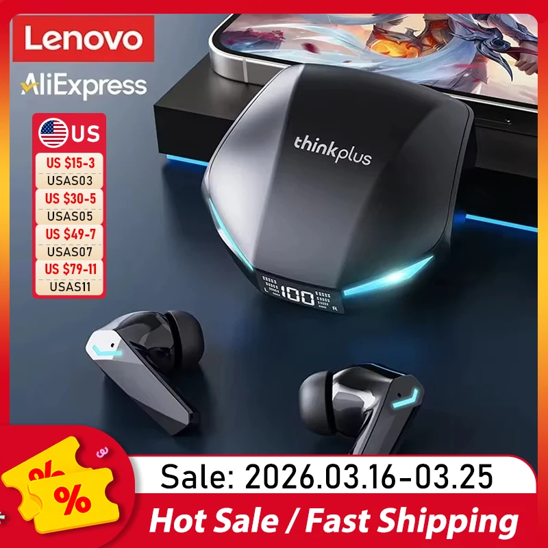 Lenovo XT53 Wireless Upgrade Bluetooth 5.4 Earphones LED Digital Display thumbnail 4