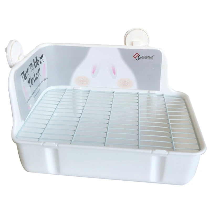 Rabbit Litter Box Toilet for Small Animal Corner Litter Pan Bunny Potty
