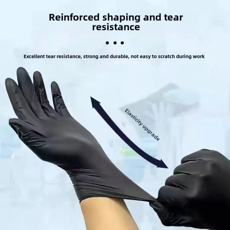 Disposable Gloves Latex Nitrile Rubber Black Washing Tableware Housework Car Industry Gardening Pet Care Cooking