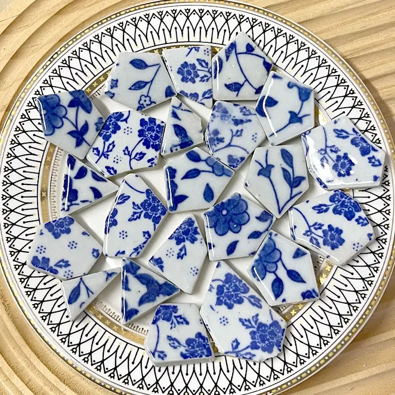 DIY Mosaic Supplies Oval Ceramic Mosaic Tiles 100g Multi Color for Craft Hobby Arts Home Wall Decoration