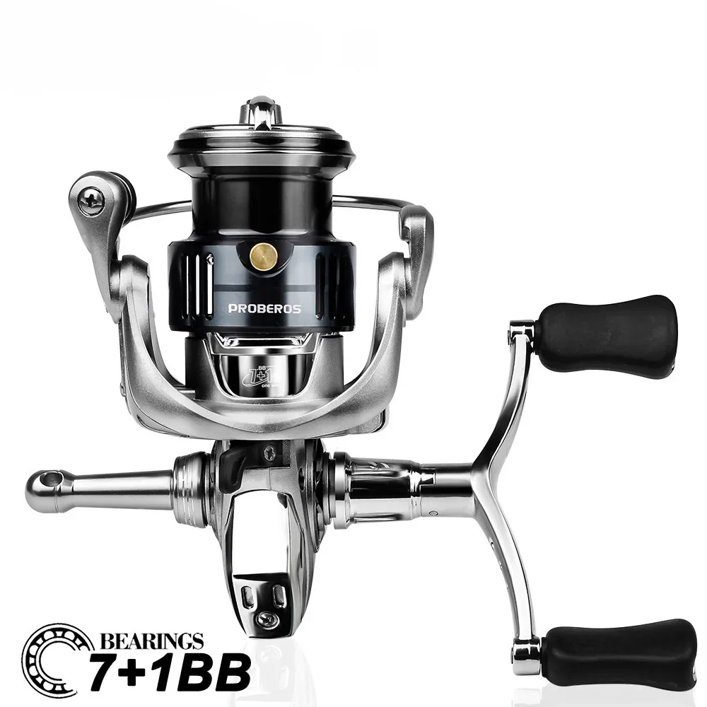 

New Balance Fishing Reel Double Rocker Arm 5.2:1 High Gear 7+1 BB Spinning Reel Suit Saltwater and Freshwater Carp