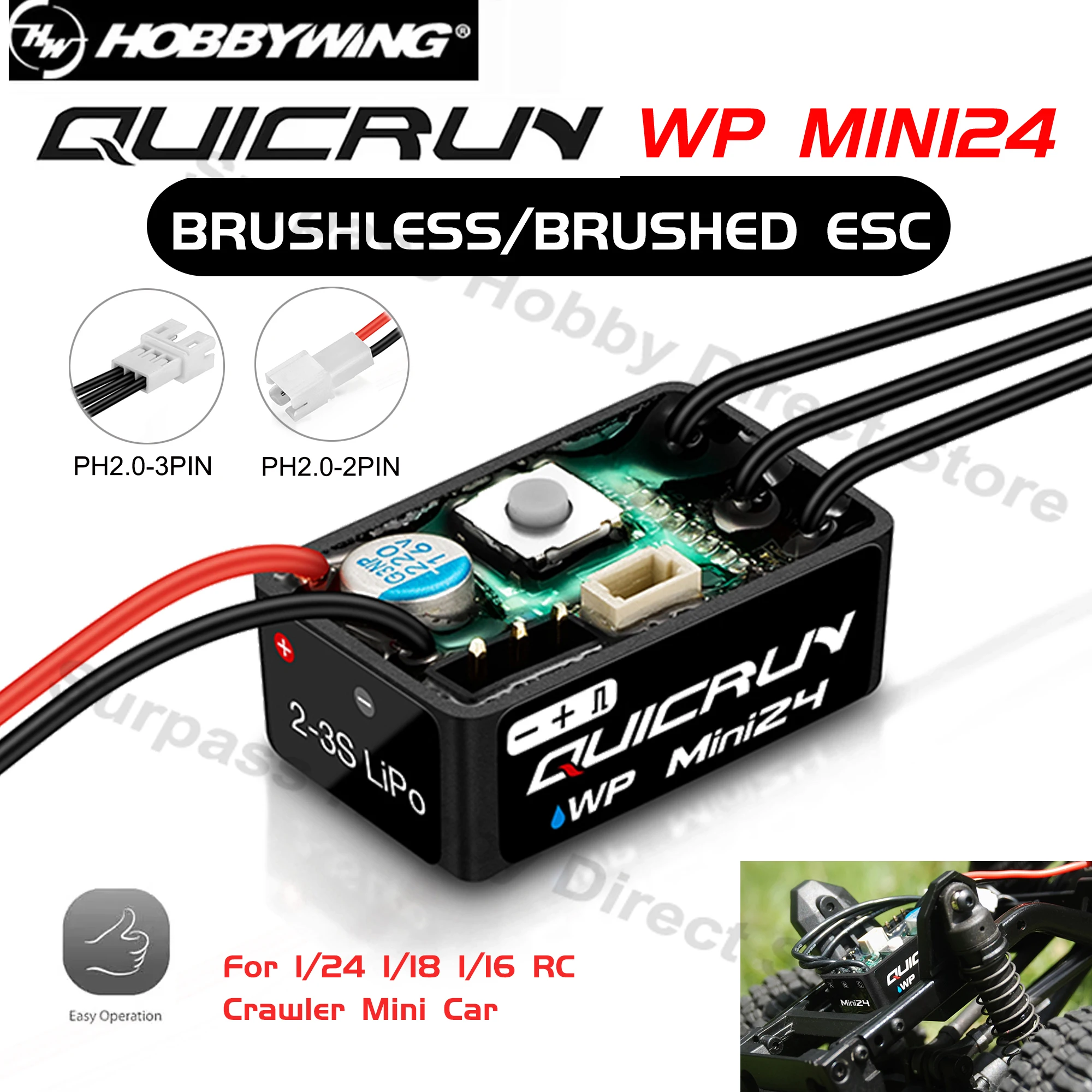 Variador QuicRun 1625 Brushed ESC 25A Para 1:16, 1:18