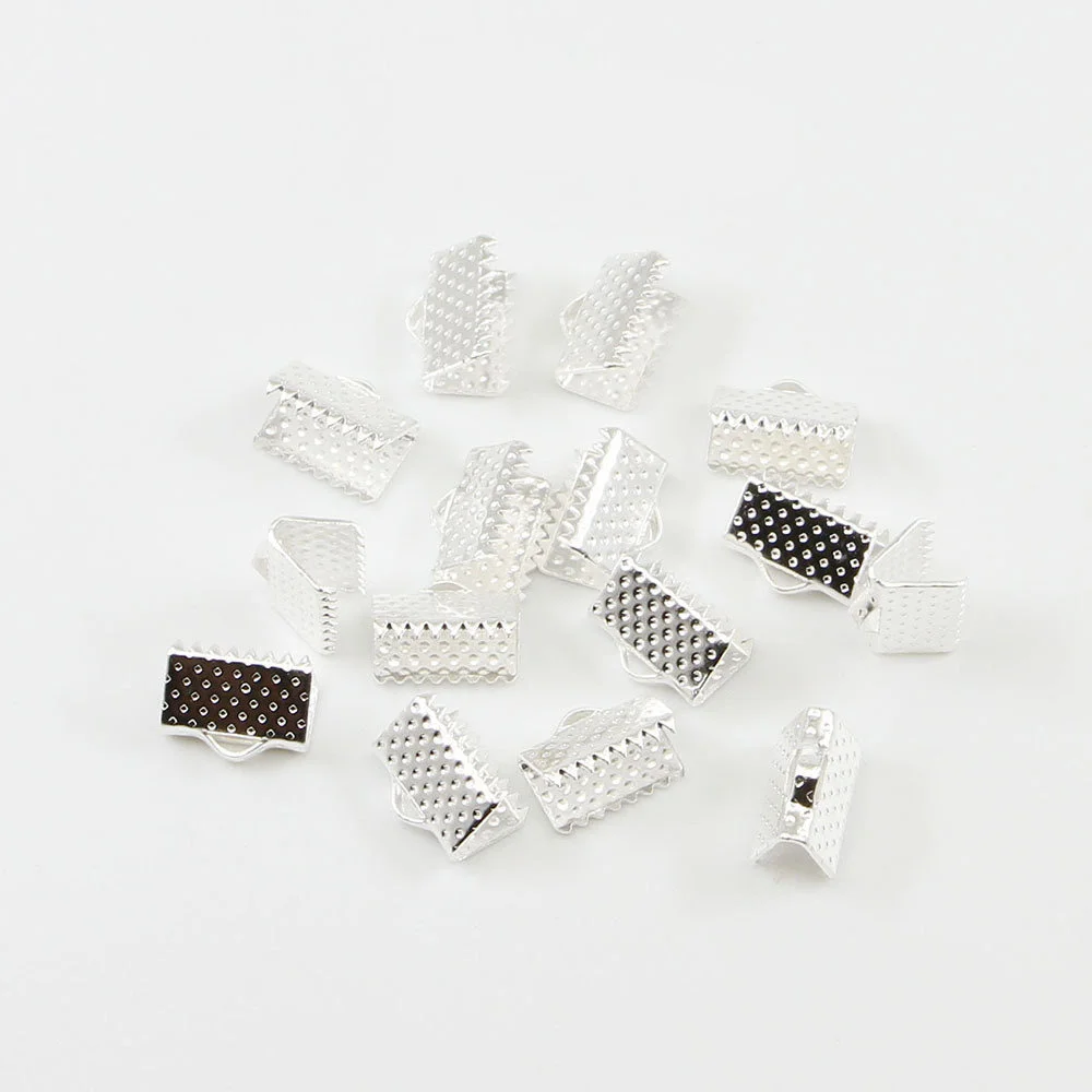 thumbnail image 1 of 50 Uds. Para fabricación de joyas, pulsera DIY, tapas para collares, engarzado de cordón, venta al por mayor, Clip de cinta de 6-40mm, abrazadera, conector artesanal, 1 of 5