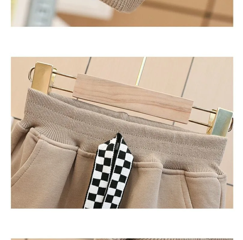 2-8 Jahre Frühling Herbst Mädchen Kleidungsset Cartoon Besticktes Bärenmuster Kapuzenpullover + Hose 2-teiliges Outfit für Kinder – Detail 18
