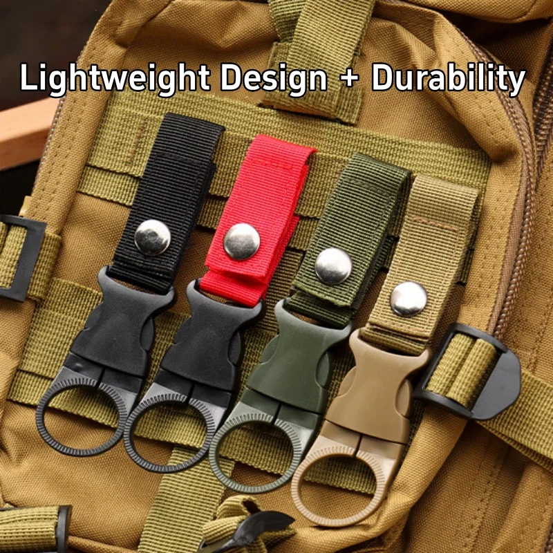 Portable Water Bottle Holder Hiking Bottle Hanging Buckle Nylon Plastic Outdoor Camping Traveling Backpack Carrier Belt