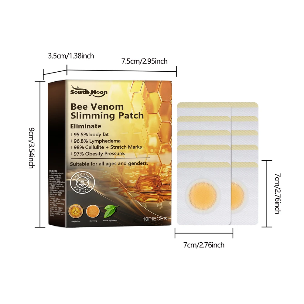 10-40Pcs Bee Venom Lymphatic Drainage Slimming Patch Long Lasting Lose Weight Detox Sticker Body Shaping Female Male