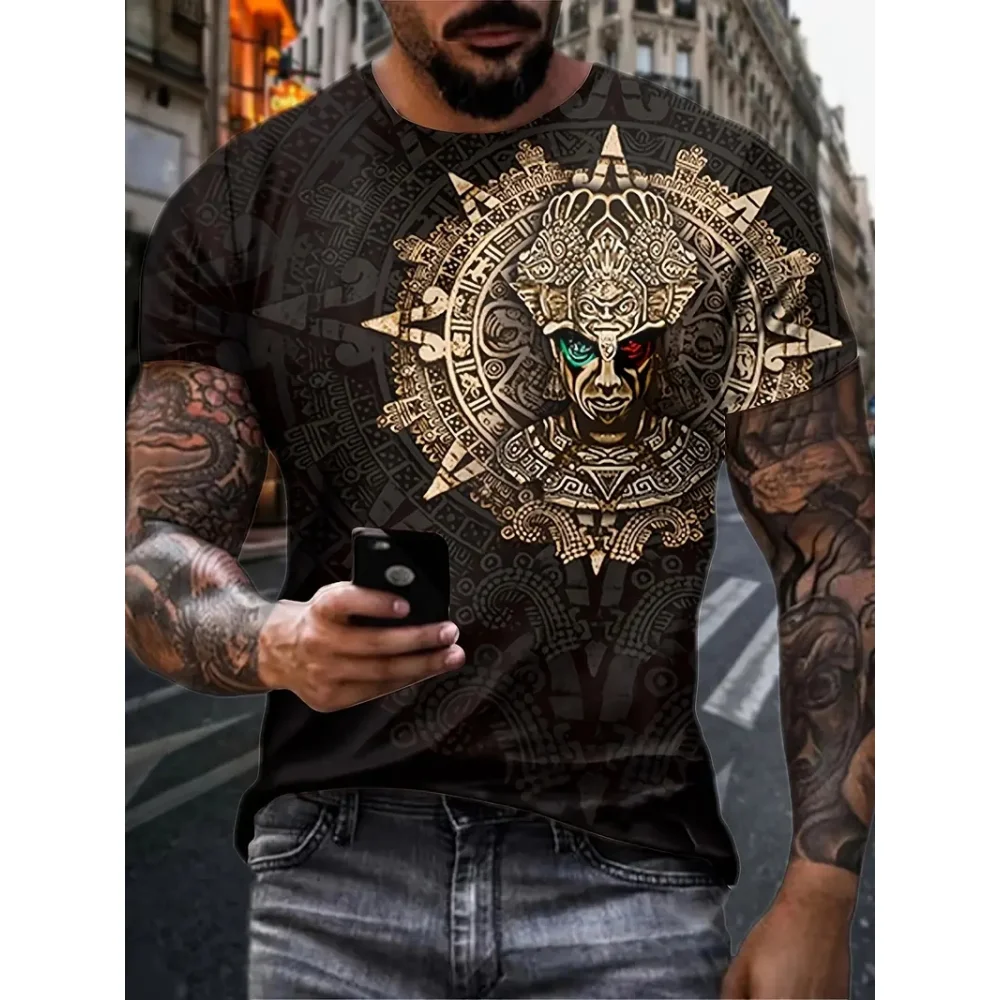 

Retro Men's T-Shirt Summer Fashion 3d Print High Street Men's Clothing Brand T Shirt For Men Street Casual Tops Short Sleeve