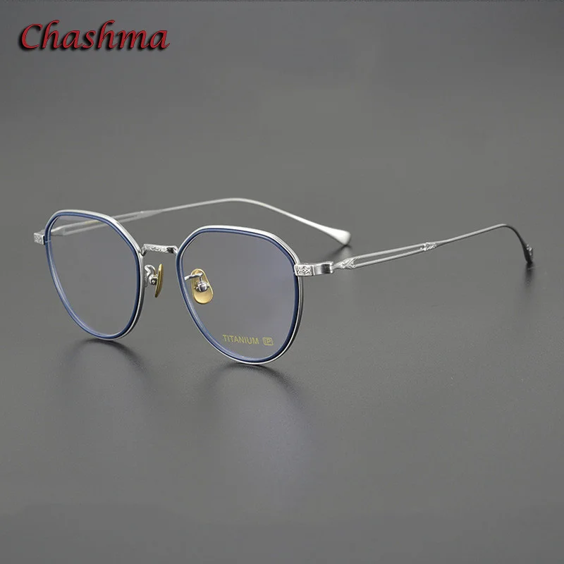 ChashmaWomenRoundEyewearPureTitaniumTopQualityGlassesFrame