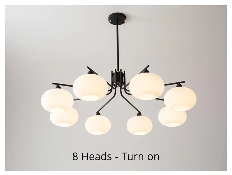 Antique Persimmon Chandelier Nordic Style Living Room Pendant Lamp Dining Room Bedroom LED Lamp Restaurant Chandelier Green