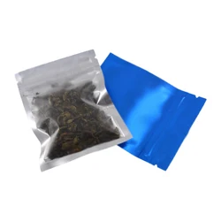 Eco - Friendly Reusable Frosted Mylar Zip Lock Pouches - 12x18cm (4.75x7in) (Deep blue)